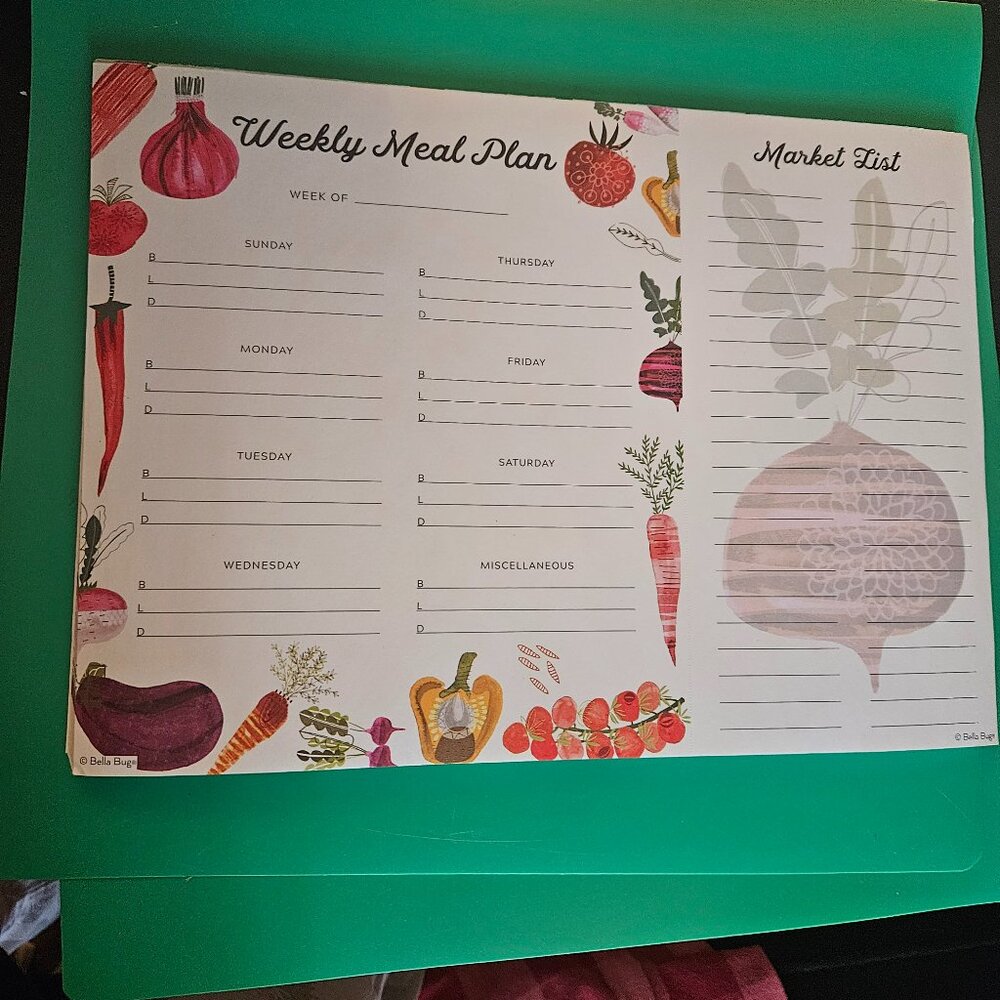 weekly meal planner magnet helps plans meals and create grocery list tear off
